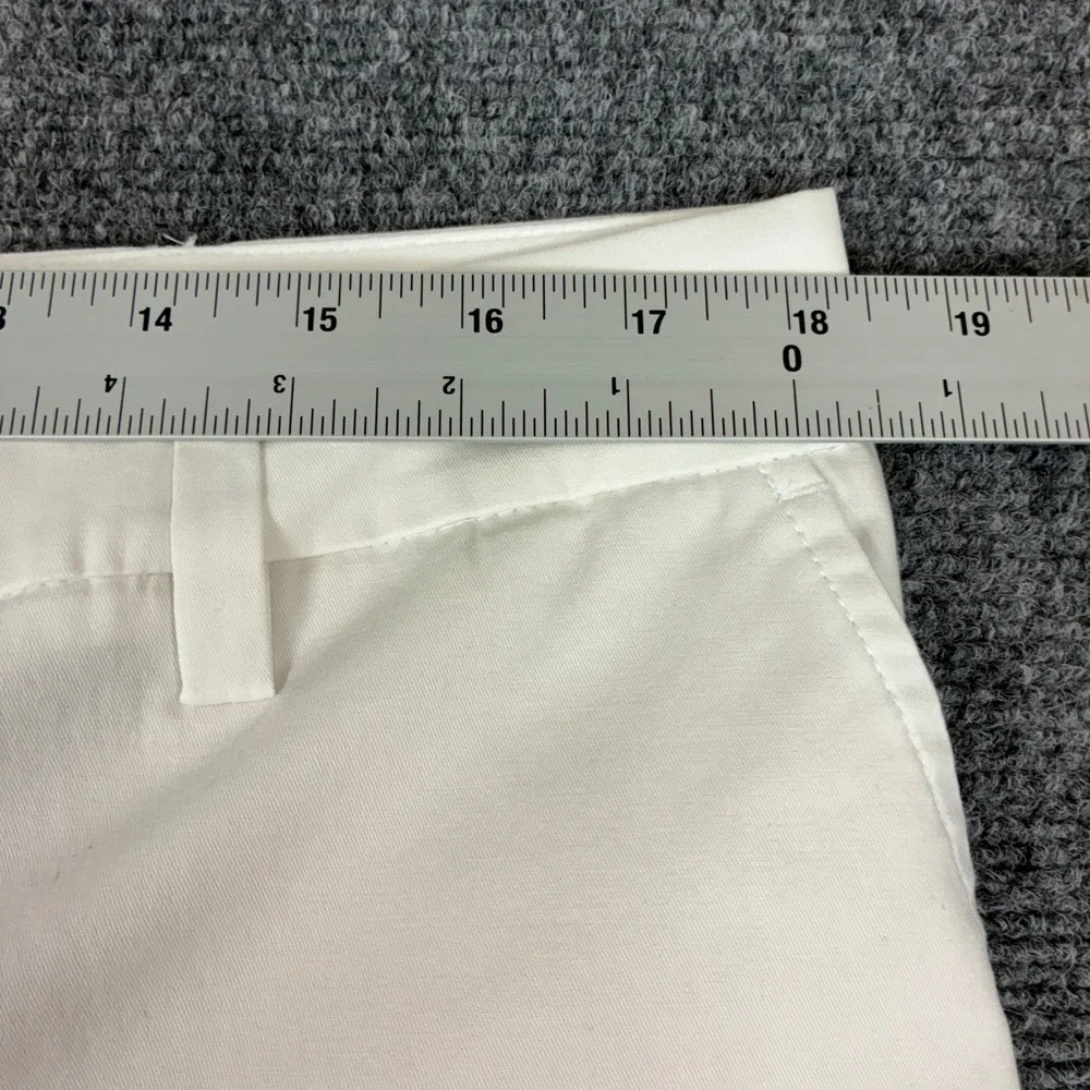 Talbots The Perfect Chino Pants Women 14 36x30 White Straight Leg Casual Trouser